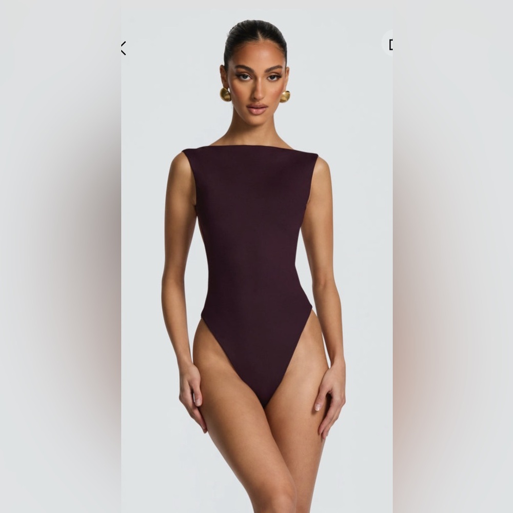 Brand new BABYBOO Tori Bodysuit in plum size small never worn